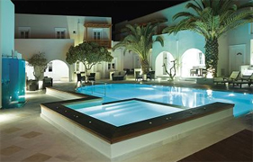Nissaki Beach Hotel, Naxos, External view & pool